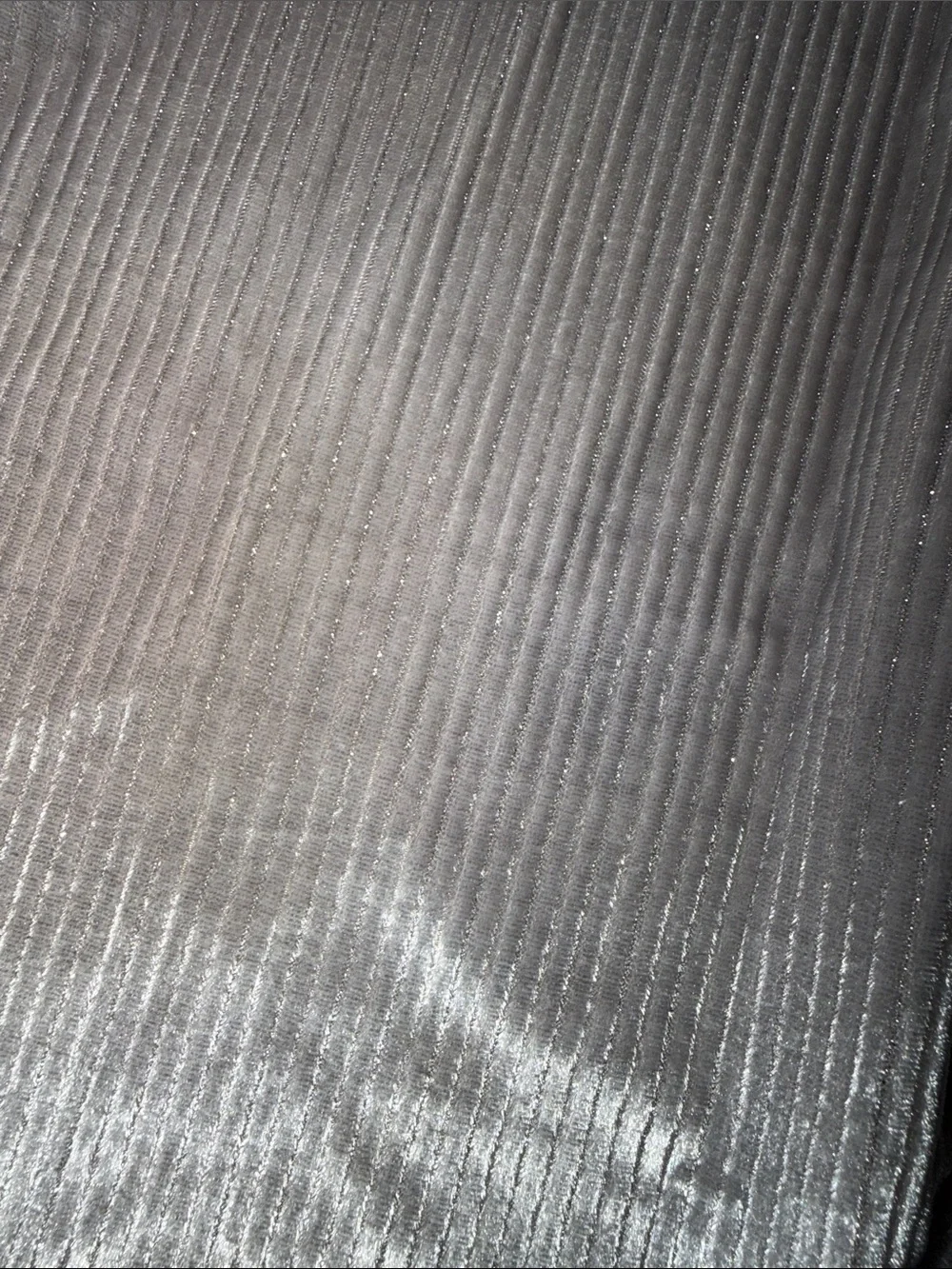 Kids Ribbed Velvet Flare Bottoms in Light Grey